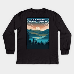 Loch Lomond and The Trossachs National Park Travel Poster Kids Long Sleeve T-Shirt